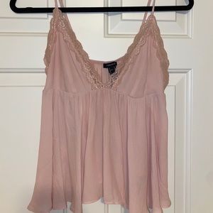 Babydoll lace trim top